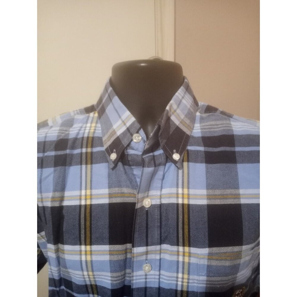 Cinch Men's Long Sleeve Shirt Button Down 100% Cotton, Cowboy, Blue Plaid Size M - Picture 5 of 13